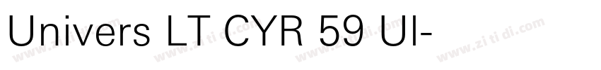 Univers LT CYR 59 Ul字体转换